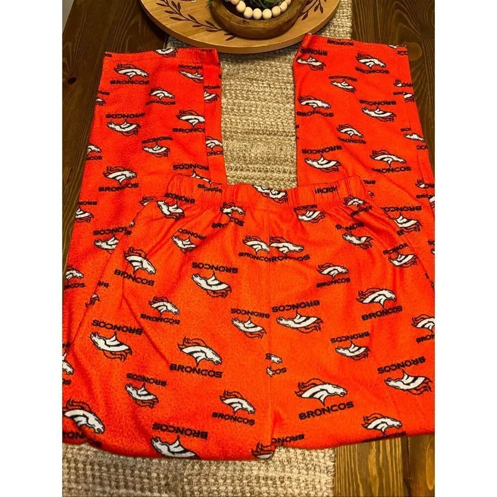 DENVER BRONCOS NFL TEAM APPAREL YOUTH PAJAMAS LOUNGE PANTS ORANGE XL 16 18